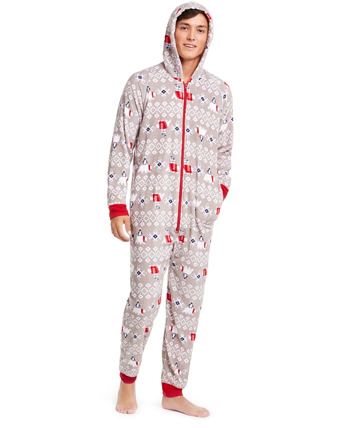 Family Pajamas Matching Men's Polar Bear Hooded Pajamas, Created
