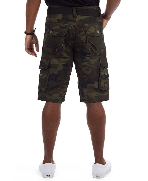X-Ray Men's Belted Double Pocket Bermuda Cargo Shorts & Reviews ...