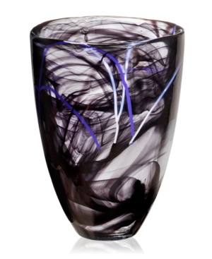 Shop Kosta Boda Contrast 8" Vase In Black