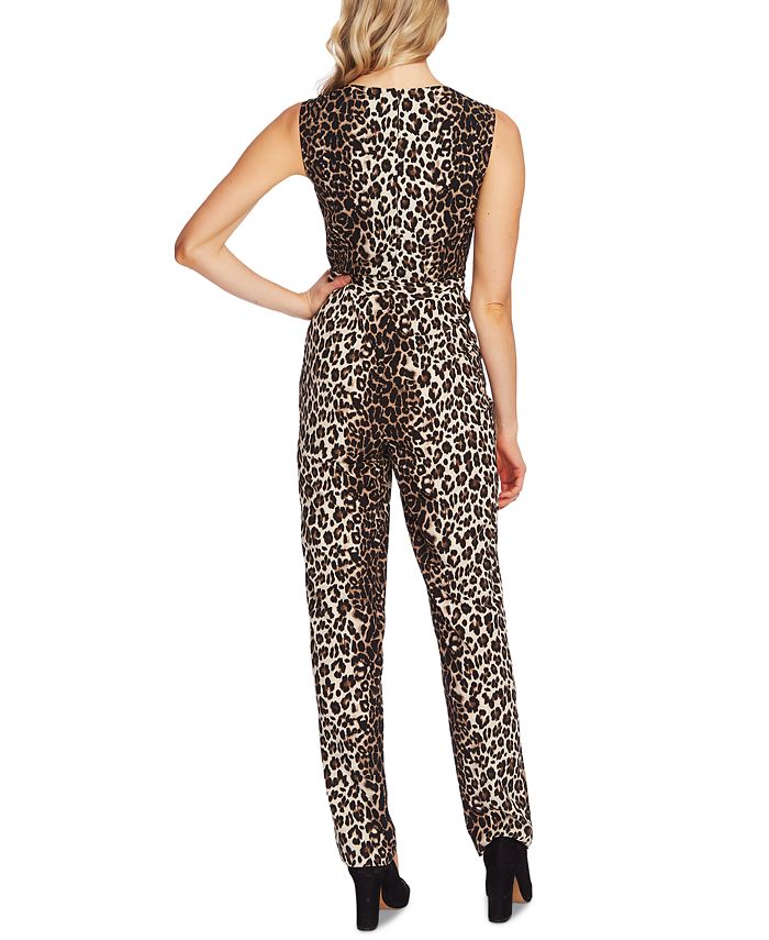 Vince Camuto Belted Leopard-Print Jumpsuit & Reviews - Pants & Capris ...