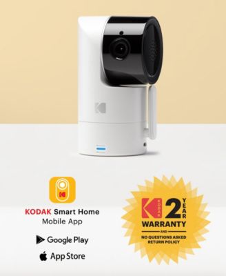Kodak - Cherish C125 Add-On Smart Video Baby Camera With Mobile App, Remote Tilt, Pan And Zoom Two-Way Audio, Night-Vision, Long Range