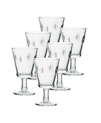 Beautiful La-Rochere Fleur de Lys 8.5 oz Wine Glasses - Set of 6