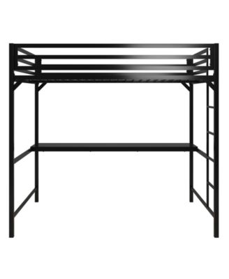 Mason Metal Full Loft Bed with Desk