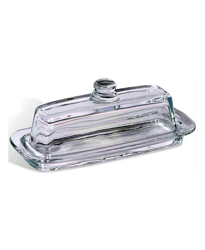 Bezrat Crystal French Butter Dish with Handle and Lid Macy's
