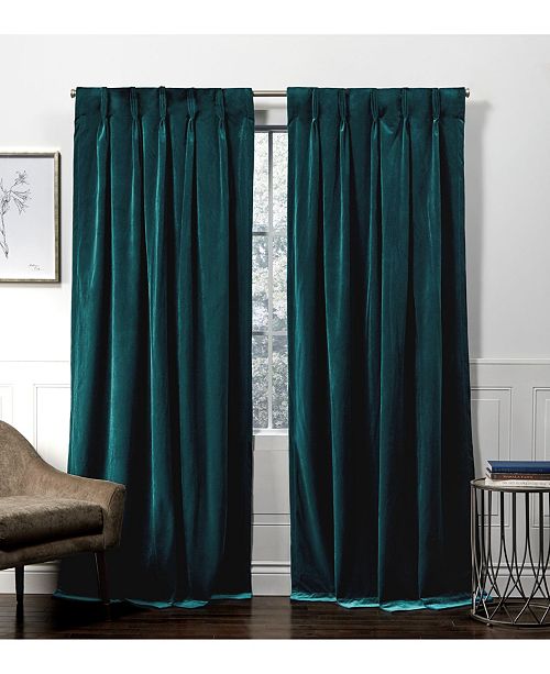 Exclusive Home Curtains Velvet Heavyweight Hidden Tab Top Curtain