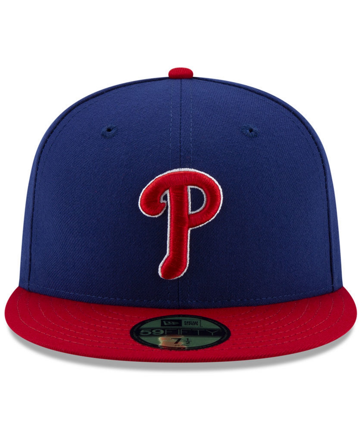 Shop New Era Philadelphia Phillies Authentic Collection 59fifty Fitted Cap In Light Royal,red