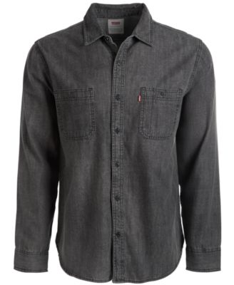 black levis denim shirt