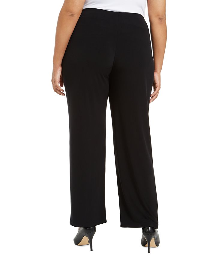 Alfani Plus Size Knit Wide-Leg Pant, Created for Macy's - Macy's