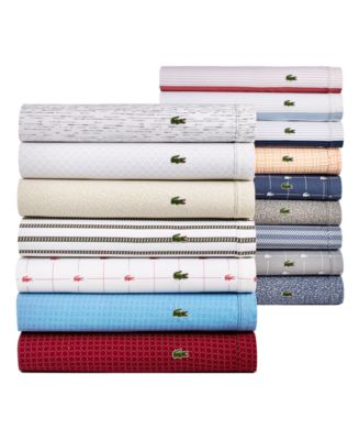 Skibform genstand overdraw Lacoste Home Printed Cotton Percale 4-Pc. Sheet Sets - Macy's