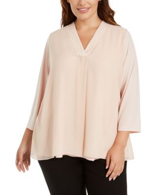 Calvin Klein Plus Size V-Neck Top 