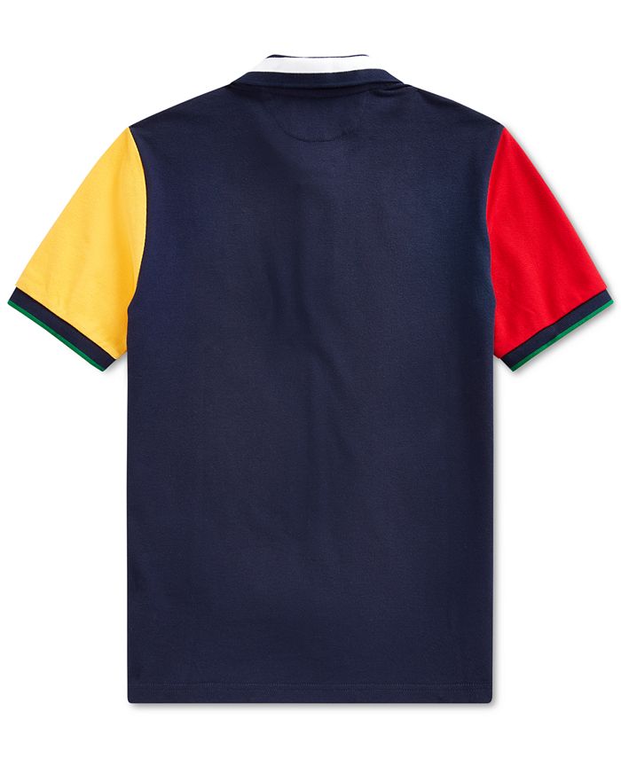 Polo Ralph Lauren Big Boys Color-Blocked Cotton Mesh Polo Shirt - Macy's