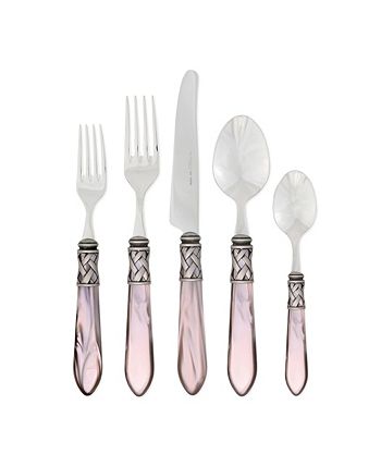 VIETRI - Aladdin Antique Light Gray 5-Pc. Flatware Place Setting