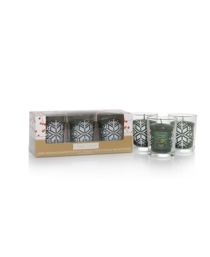 Yankee Candle CLOSEOUT! Holiday 3 Votive Sampler Giftset - Macy's