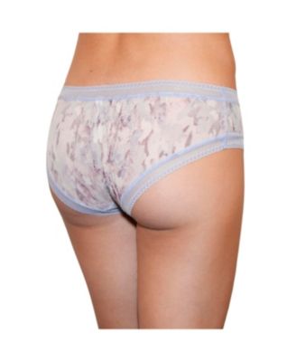 BCBGMAXAZRIA 3 Pack Camo Print Micro Hipster with Mesh Trim Underwear