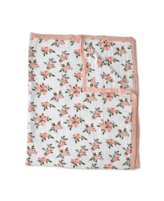 Little Unicorn Big Boys or Big Girls Quilt - Watercolor Roses Print 100$