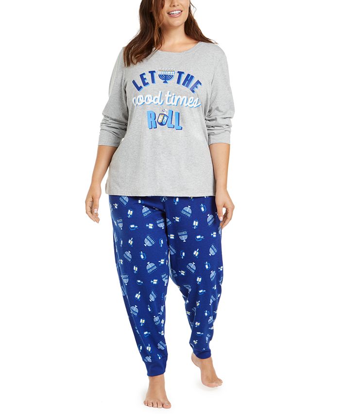 Family Pajamas Matching Plus Size Let The Good Times Roll Hanukkah