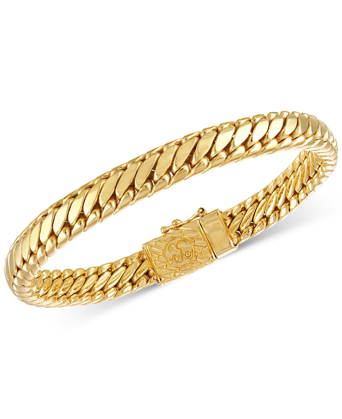 Heavy Serpentine Link Bracelet in 14k Gold-Plated Silver, Created for Macy's - k Gold Over Silver