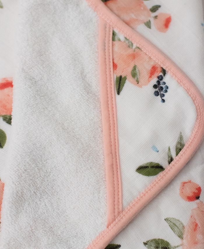 Baby Jar - Watercolor Floral Hooded Towel main image 1