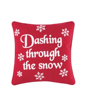 C & F Home Sleigh Ride Pillow, 18" X 18" In Red