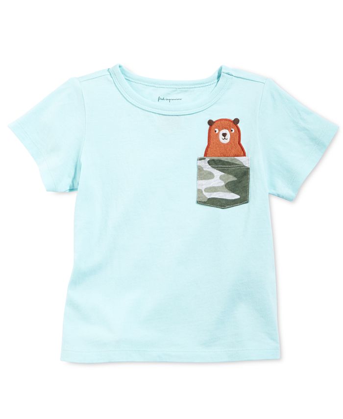 First Impressions Baby Boys Cotton Bear Pocket T-Shirt, Created for ...