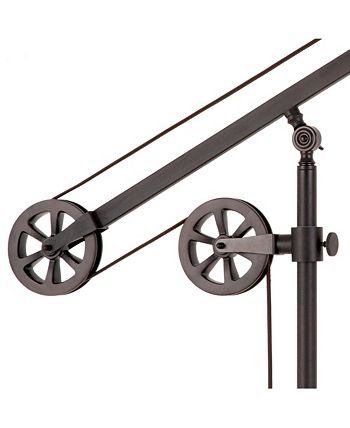 Hudson & Canal - Descartes Floor Lamp In Blackened Bronze With Pulley System