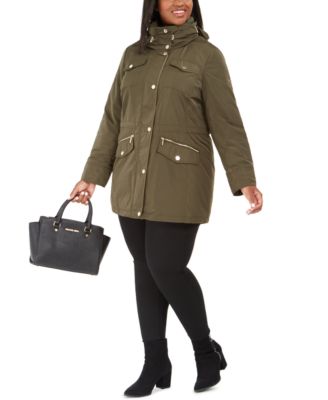 michael kors plus size raincoat