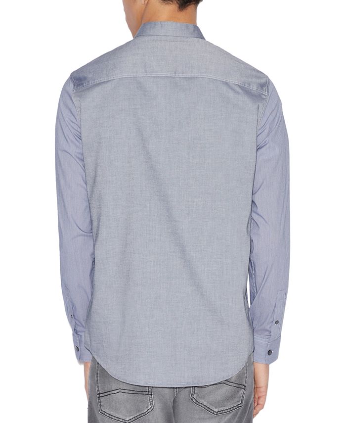 A|X Armani Exchange Men's Long-Sleeve Pocket Shirt - Macy's