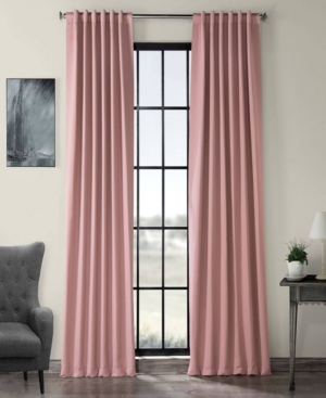 Exclusive Fabrics & Furnishings Weighted Hem Curtain Panel, 120" X 50" In Blush