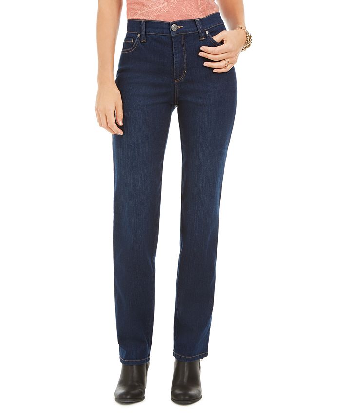 Style & Co Petite High-Rise Natural Straight Jeans, Created for Macy's ...