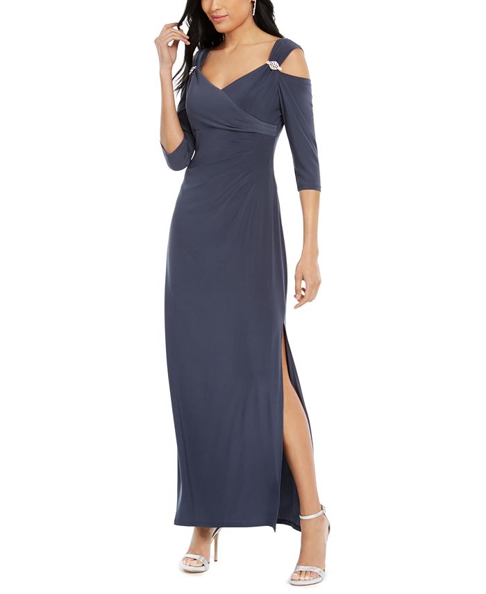r and m richards cold shoulder gown