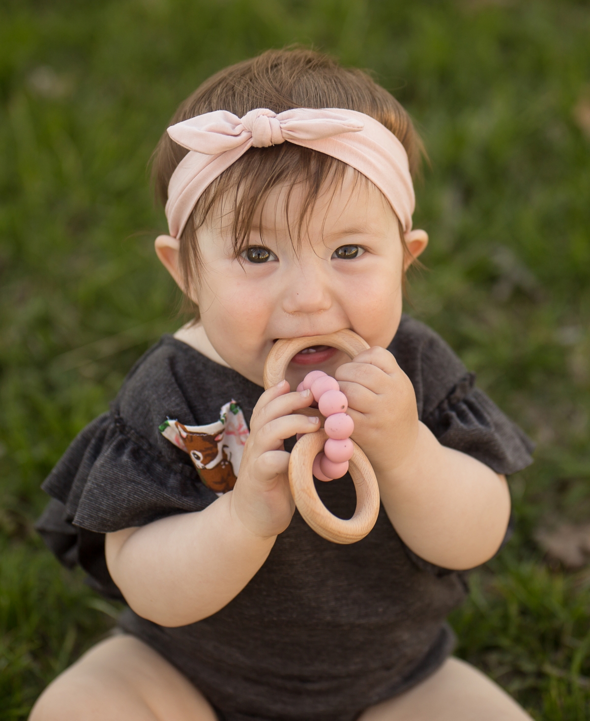 3 Stories Trading Tiny Teethers Infant Silicone And Beech Wood Rattle And Teether