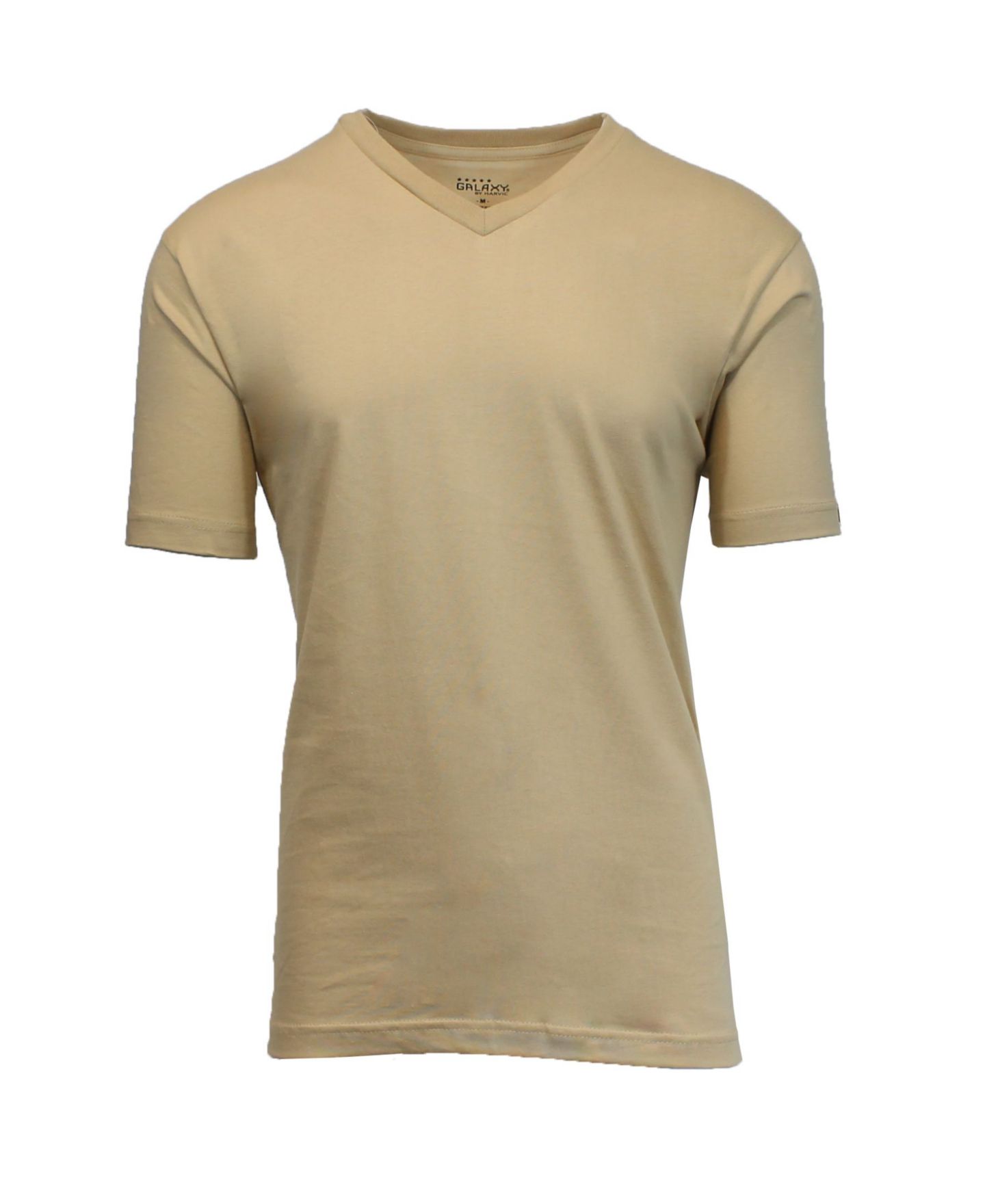 Мужская футболка Galaxy By Harvic Short Sleeve V-Neck, цвет: Меланжевый — фото 4