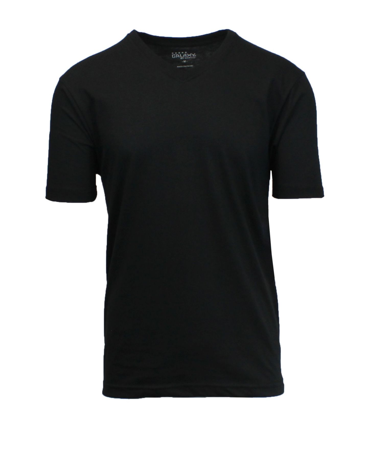 Мужская футболка Galaxy By Harvic Short Sleeve V-Neck, цвет: Меланжевый — фото 18