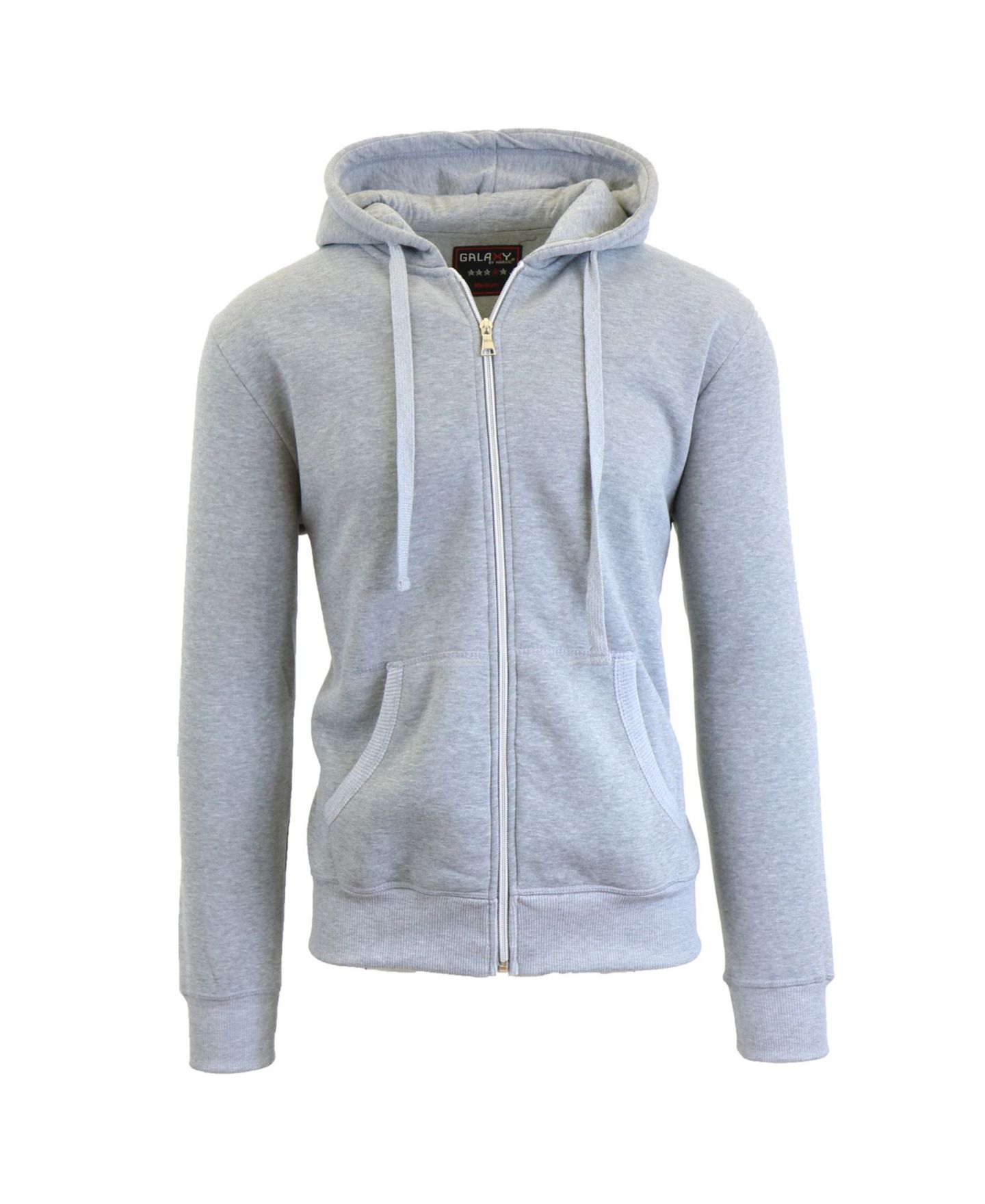 Мужское худи Galaxy By Harvic Full Zip Fleece Hooded, цвет: Чёрный — фото 2
