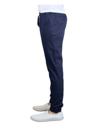 navy blue twill joggers