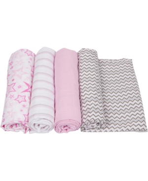 Miracle Baby Boys and Girls Muslin Swaddle - Pack of 4