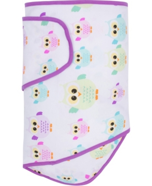 Miracle Baby Boys And Girls Blanket In Owls With Purple Trim