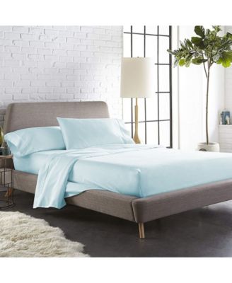 Pizuna - 400 Thread Count 6 Piece Sheets Set Queen Lgt Blue, 100% Long Staple Cotton Soft Sateen Weave Bed Sheets with Deep Pockets