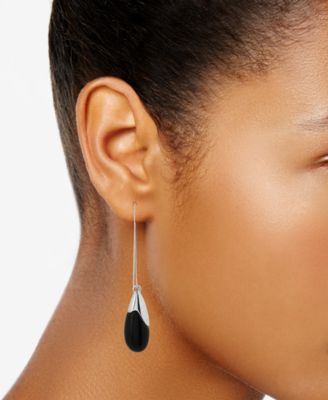 Robert Lee Morris Soho Silver-Tone Semiprecious Bead Drop Earring 30$