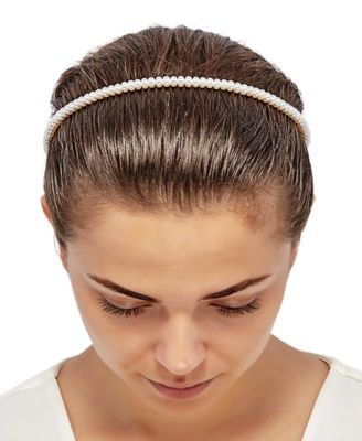 Cultured Freshwater Pearl (6 - 7 mm) Headband in Sterling Silver