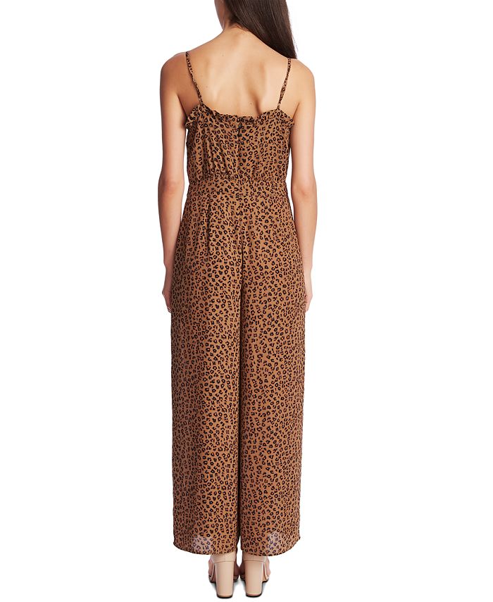 CeCe Ruffled Leopard-Print Jumpsuit - Macy's