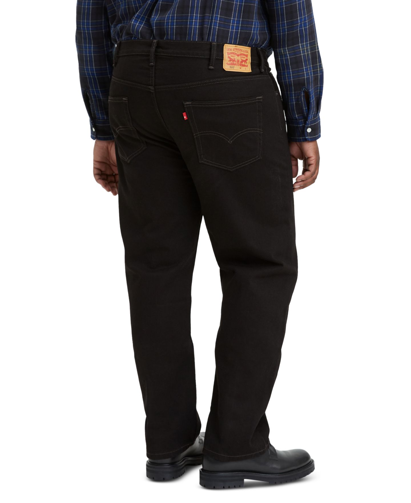 Мужские джинсы Levi's Big & Tall 505™ Original-Fit Non-Stretch, цвет: Чёрный — фото 2