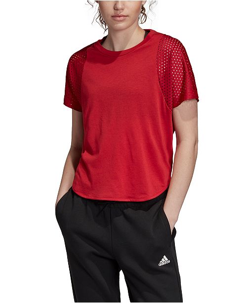 Adidas Women S Id Mesh T Shirt Reviews Women Macy S