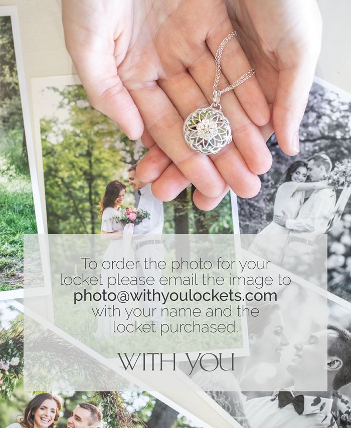 With You Lockets Paloma Diamond (1/6 ct. t.w.) Photo Locket Necklace in