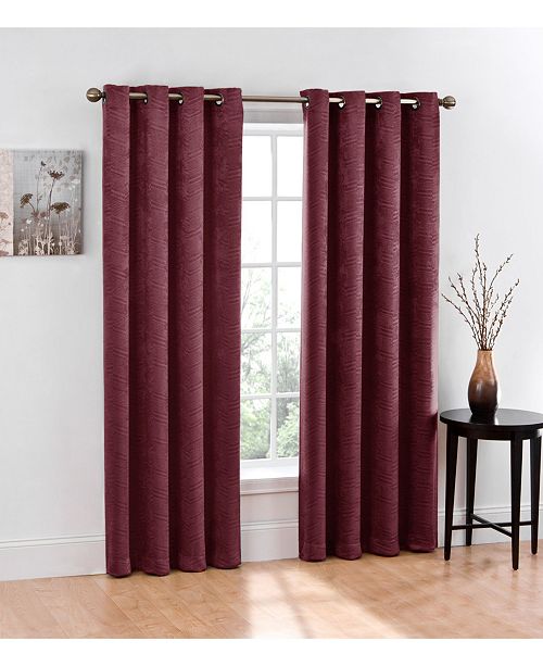Regal Home Chevron Blackout 2 Pack Grommet Curtain 95 X 76
