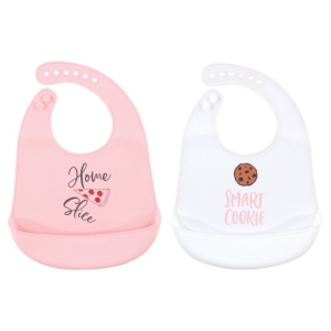 Hudson Baby 2-pack Silicone Bibs With Pocket