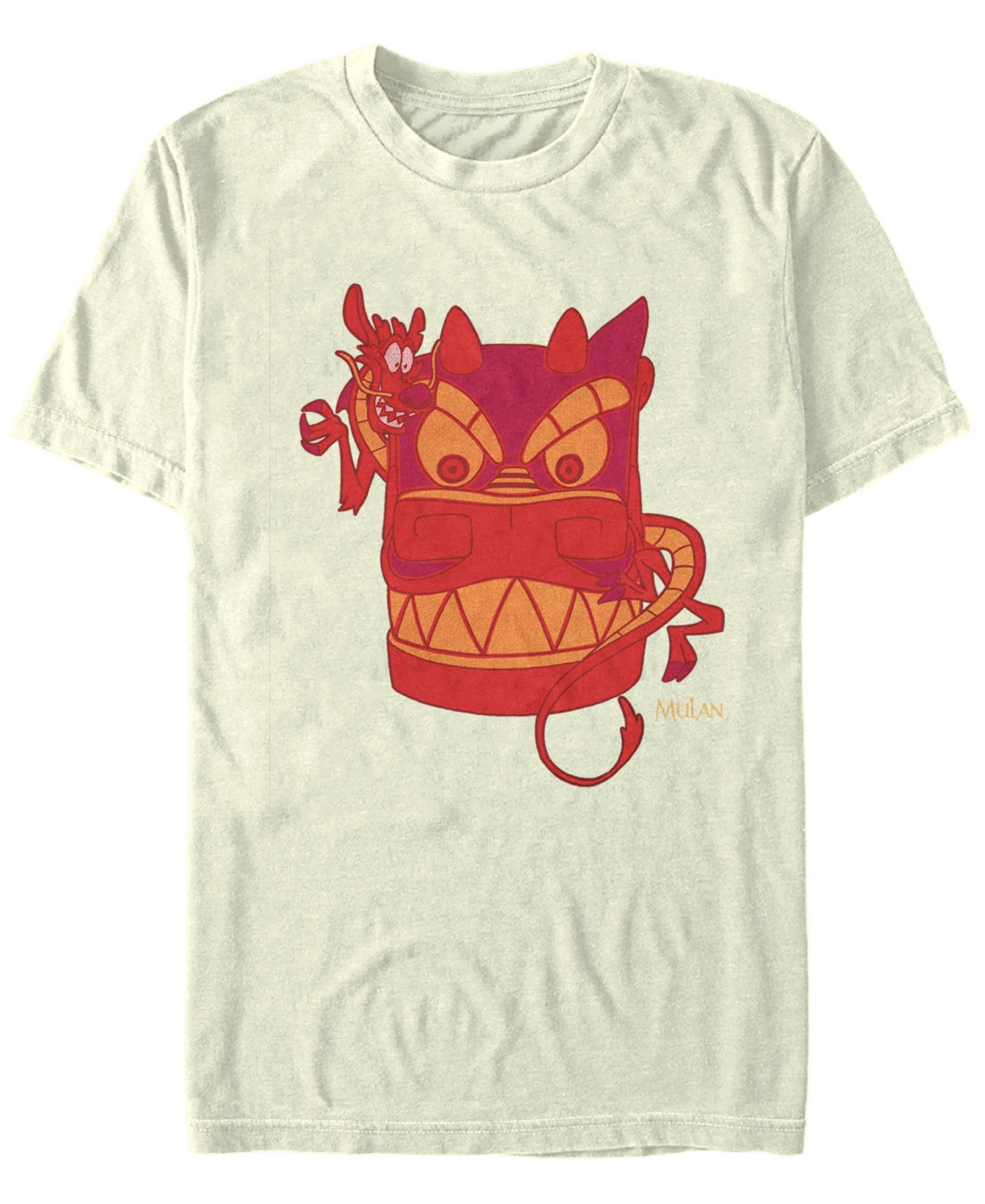 Мужская футболка Fifth Sun Disney Mulan Mushu The Red Dragon Short Sleeve, цвет: Натуральный — фото 1