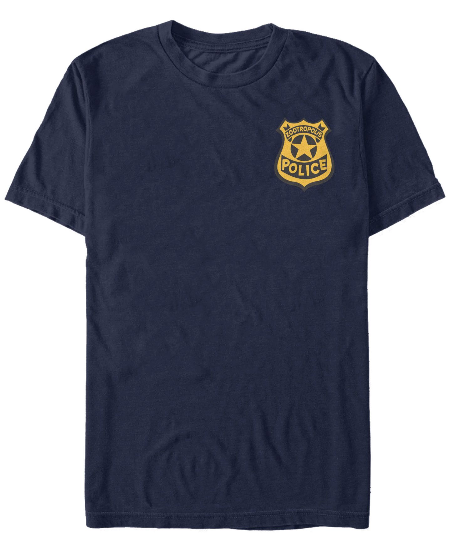 Мужская футболка Fifth Sun Pixar - Zootopia Zootropolis Police Badge Short Sleeve, цвет: Тёмно-синий — фото 1