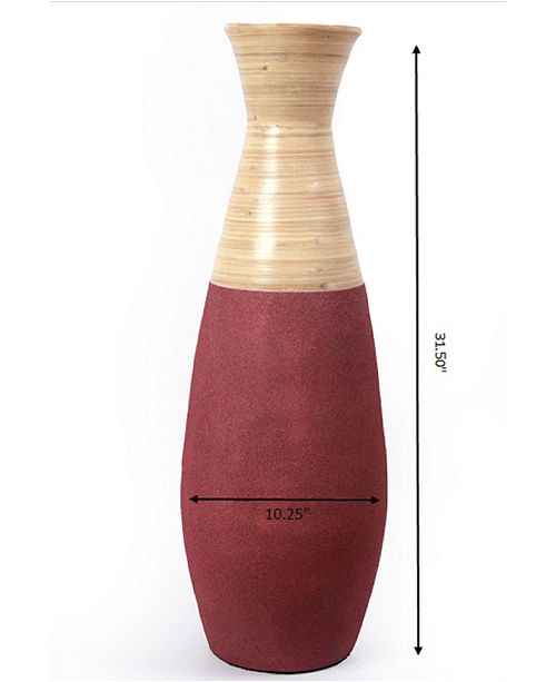 Uniquewise Handcrafted Bamboo Floor Vase 31 5 Tall Reviews