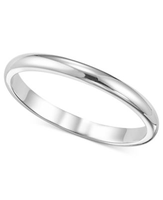 Macy's Women's Ring, 2mm Platinum Wedding Band - Macy's